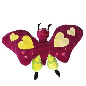 Butterfly Plush Insect Hearts Smiling Stuffed Animal 22"